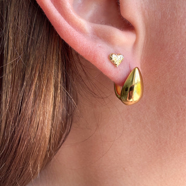 Golden Oval Plain Hoops