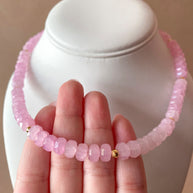 Orange, Green, Pink and Purple Crystal Beads Necklaces