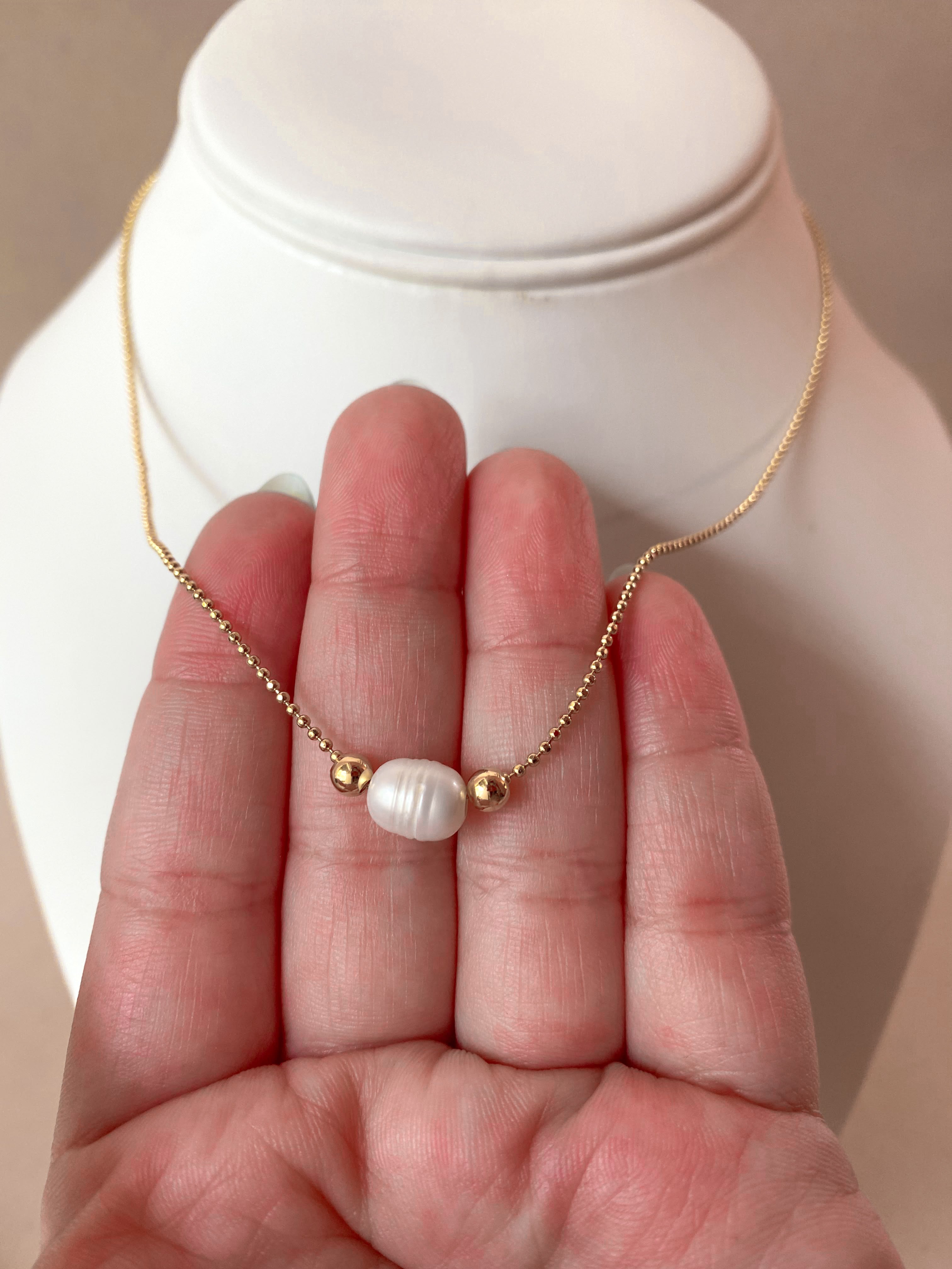 Natural Sea Pearl Adjustable Necklace