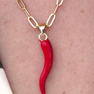 Red Cornicello Necklace