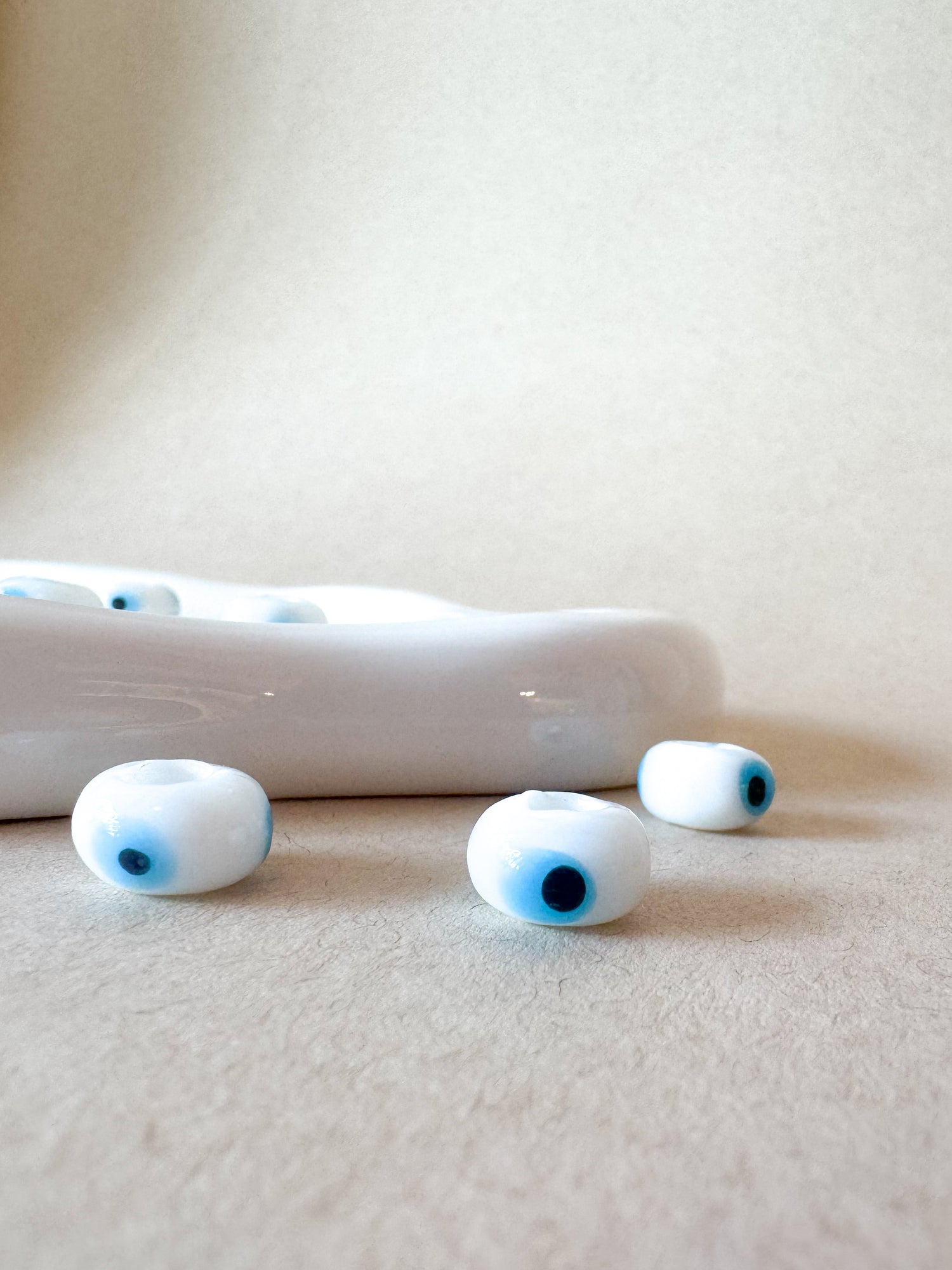 White Evil Eye Charms