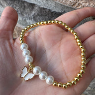 Pulseras Elásticas con Perlas