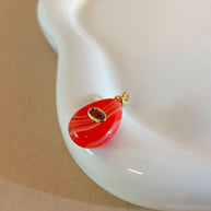 6 Differents Natural Stones Oval and Circular Shape Charms