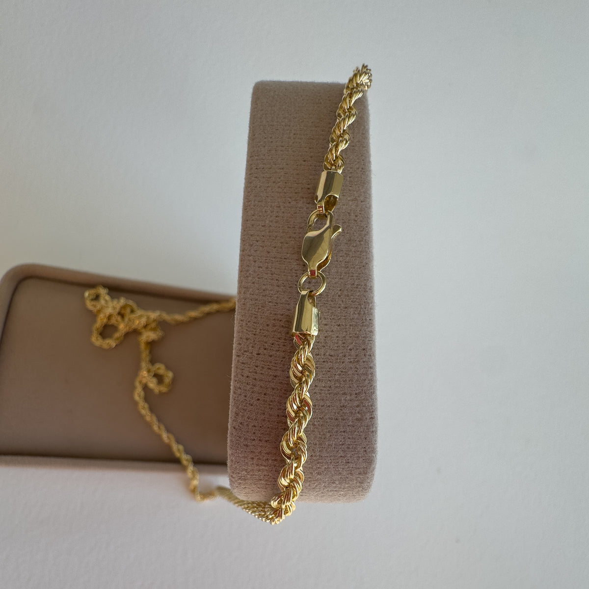 Men's Rope Classic Chain 14K Solid Gold Necklace