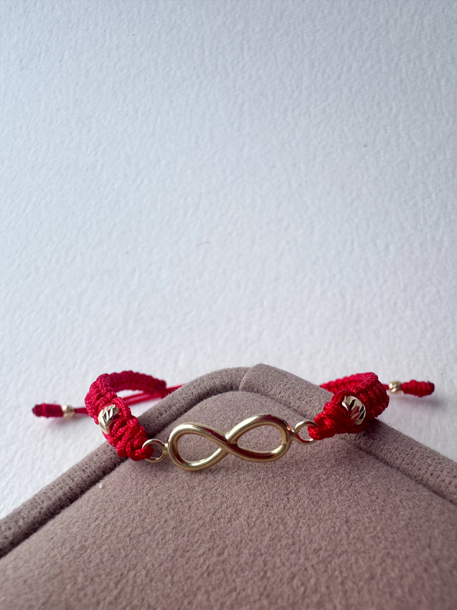 Pulsera Roja Infinito 18K – Solanas Handmade
