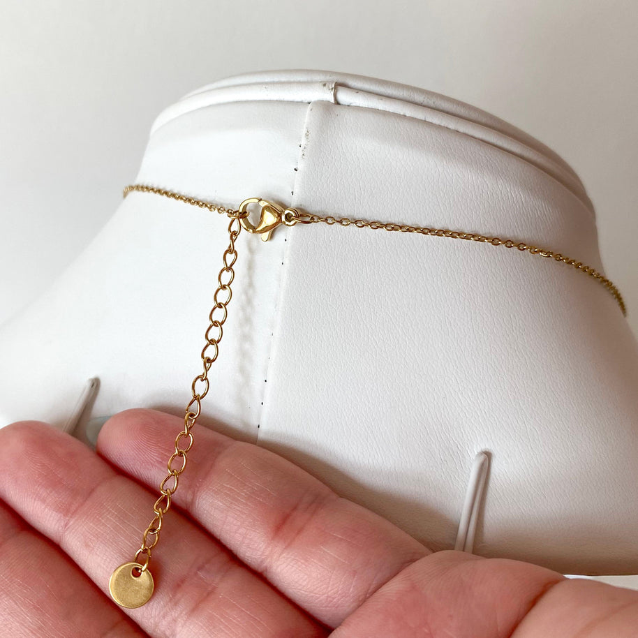 Golden Little & Medium Hearts Pattern Y Necklace