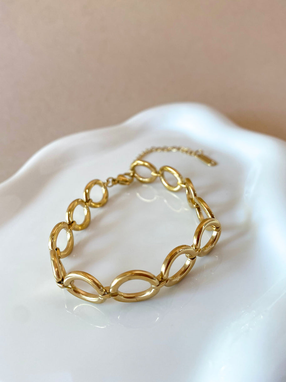Circular Links Steel Bracelet