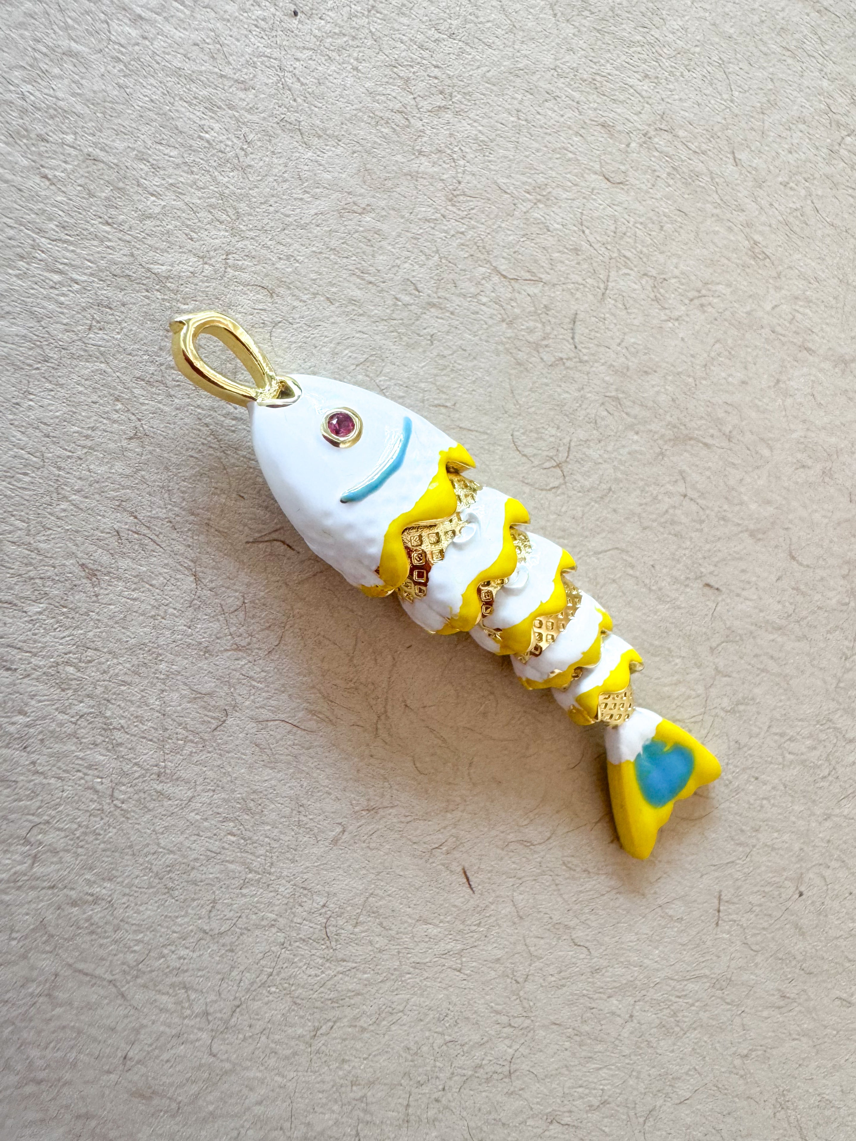 White Fishes Charms