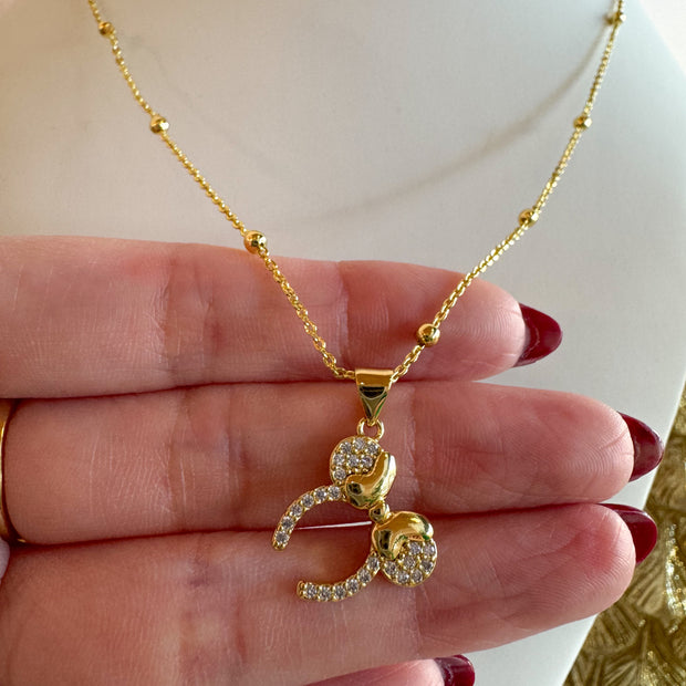 Cadena Minnie Balines Dorados