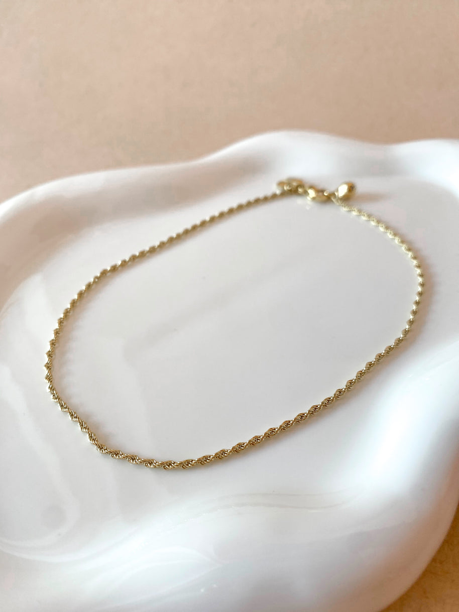 Rope Chain Golden Style Anklet