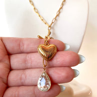 Love Multicharm PaperClip Steel Necklace