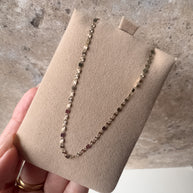 Alternating Style Chain 14K Solid Gold Necklace