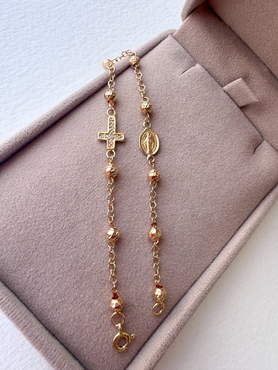 Golden Denario Style 18k Gold Bracelet