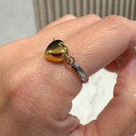 Silver & Gold Heart Ring