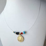 St. Benedict & Our Father Ghost Style Necklace