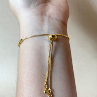 Venezuelan Tricolor Map Adjustable Golden Bracelet