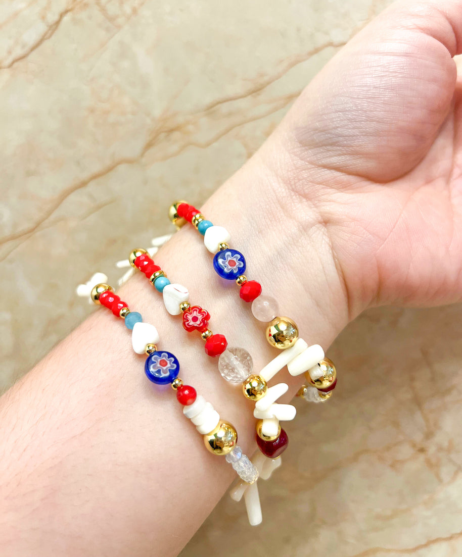 Protection Assorted Charms Elastic Bracelets