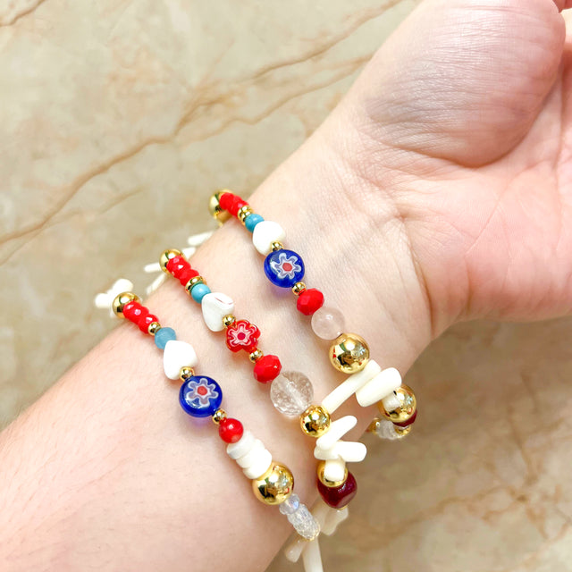 Protection Assorted Charms Elastic Bracelets