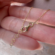 Drop Style Chain 18k Solid Gold Necklace