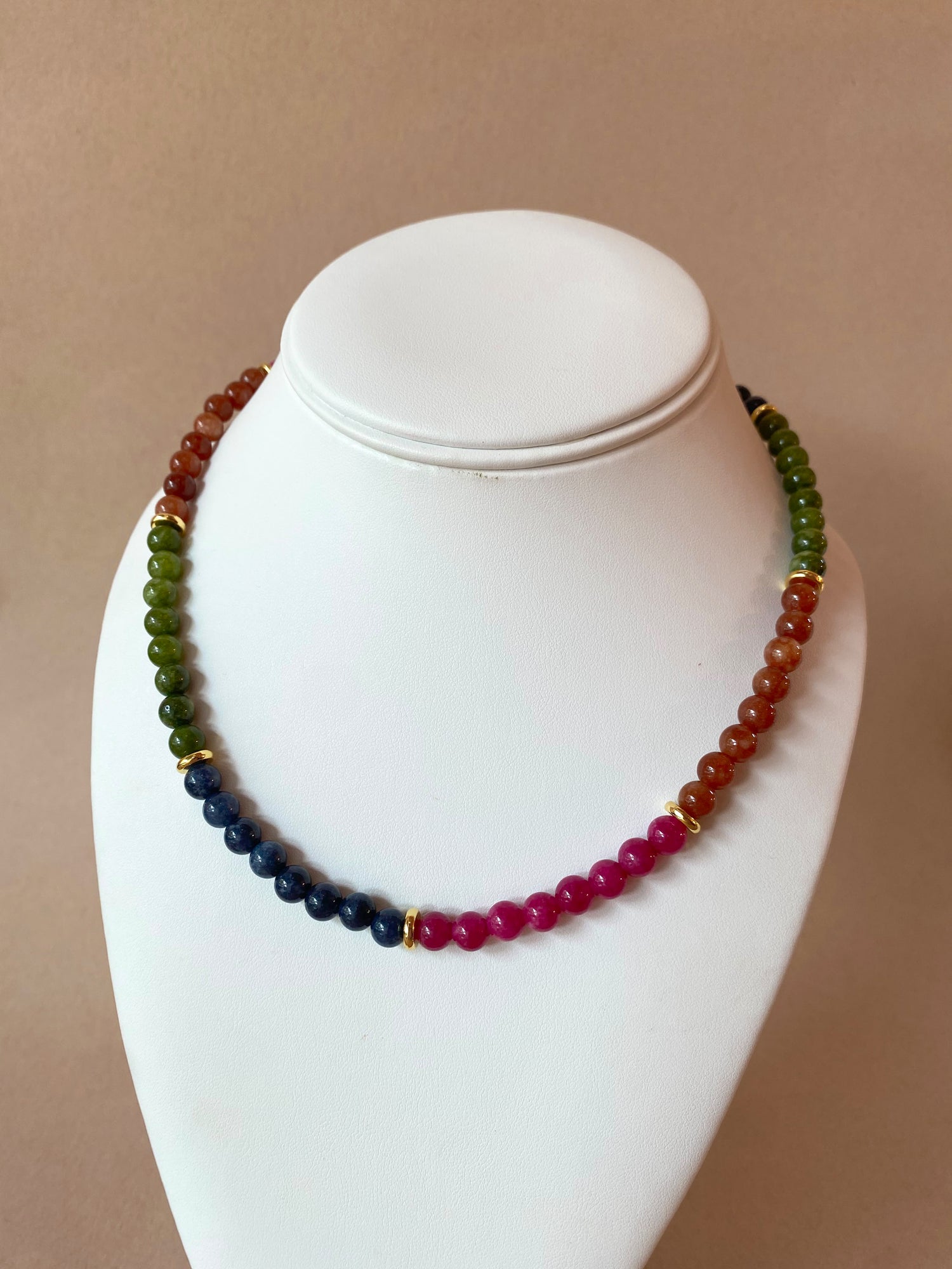 Dark Multicolor Beads Necklace