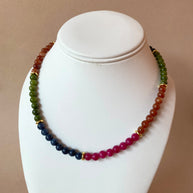 Dark Multicolor Beads Necklace