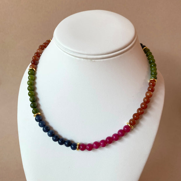 Dark Multicolor Beads Necklace