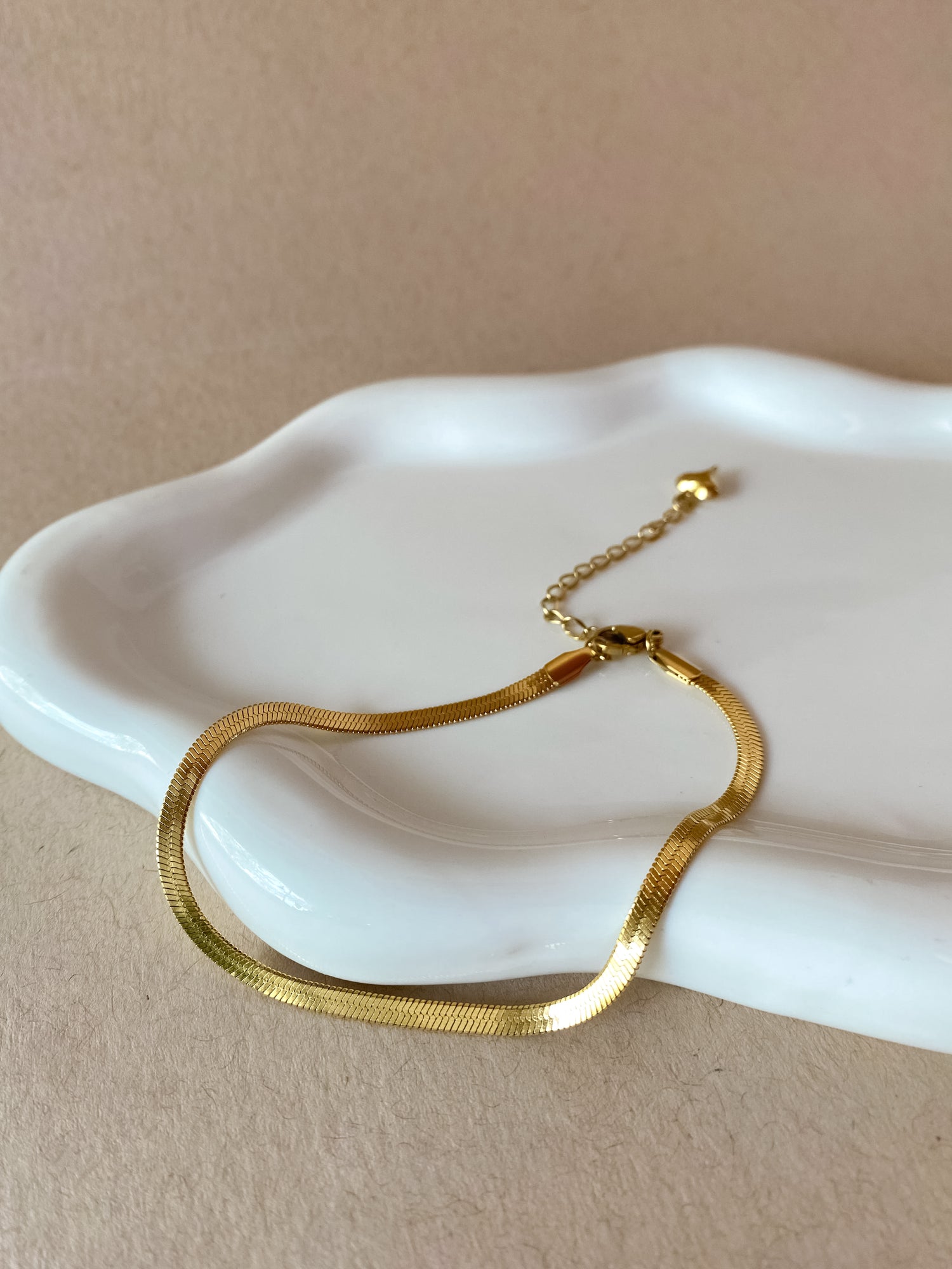 Golden Classic Style Steel Anklet