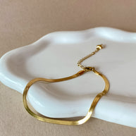 Golden Classic Style Steel Anklet