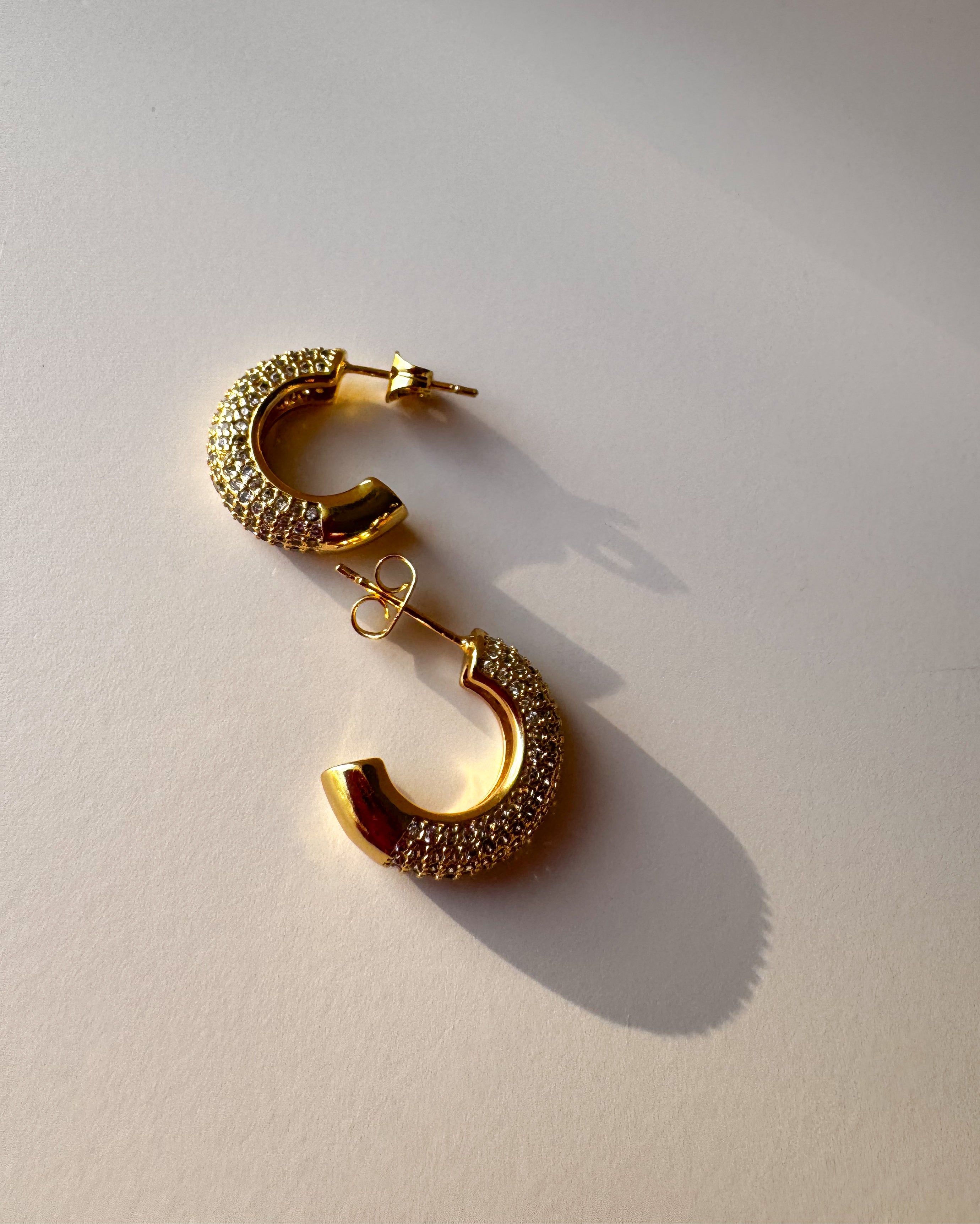 Aretes Aros Brillantes