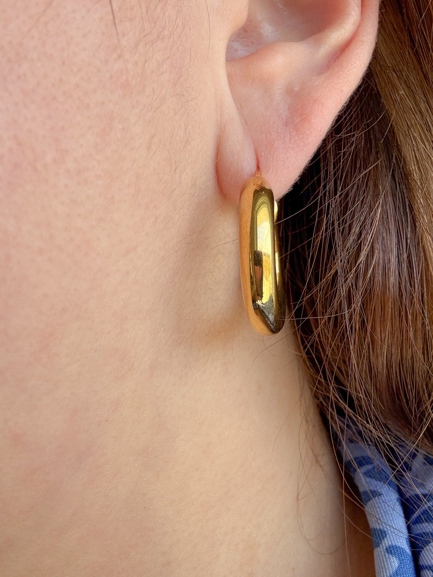 Big Golden Plain Steel Hoops