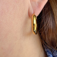 Big Golden Plain Steel Hoops
