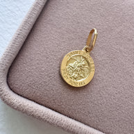 St. Miguel Arcangel 18k Solid Italian Gold Charm