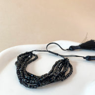 Black Crystals Layers Adjustable Bracelet