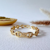Puffed Mariner Rigid Steel Bracelet