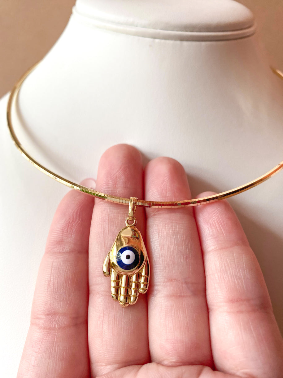 Hamsa with Evil Eye Choker Necklace