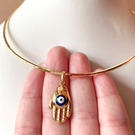Hamsa with Evil Eye Choker Necklace