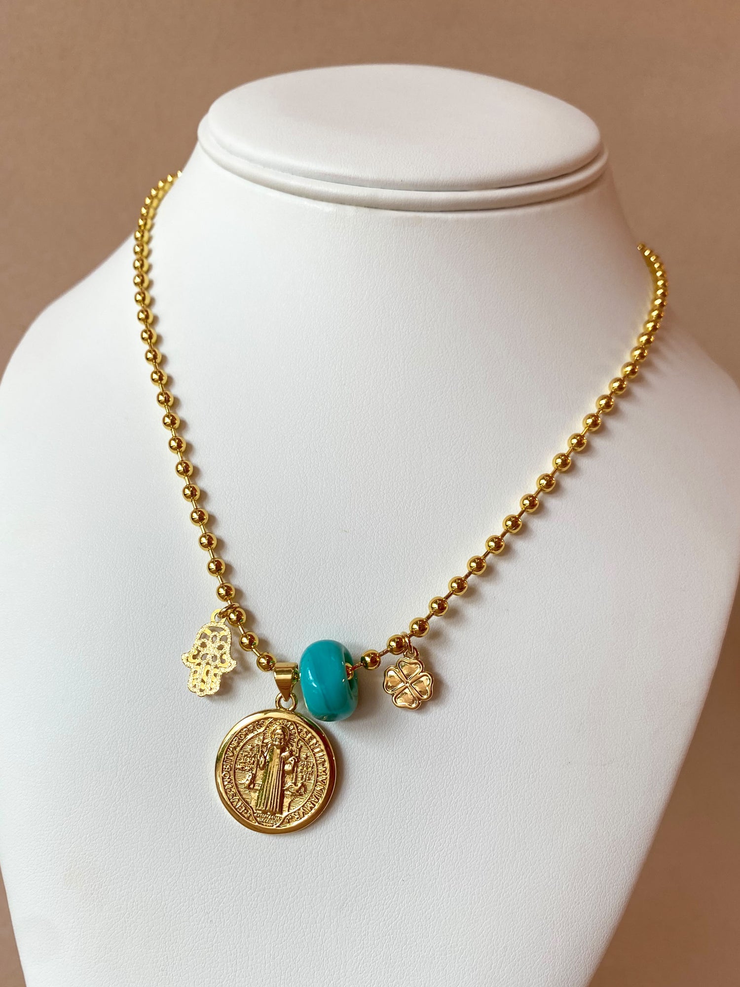 Saint Benedict and Luck 🍀  Necklace