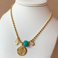 Saint Benedict and Luck 🍀  Necklace