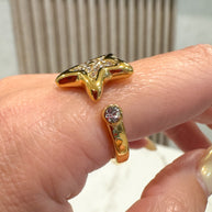 Golden Star & Zircon Ring