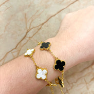 Black & White Clover Bracelets