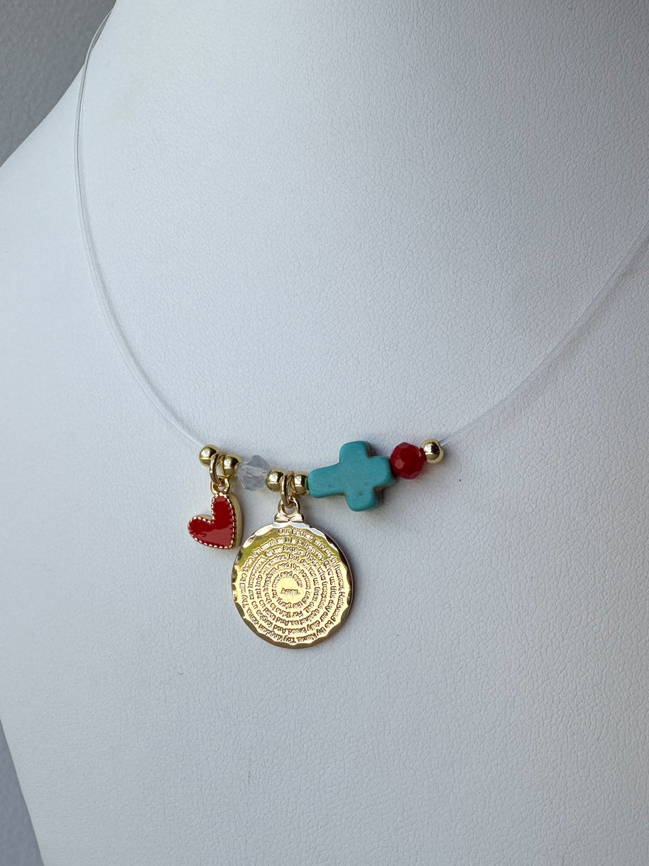 St. Benedict & Our Father Ghost Style Necklace