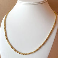 Plain Large Golden Rope Chain Style Necklace