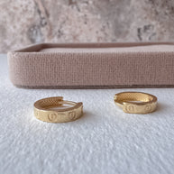 Screw 18k Solid Gold Hoops