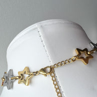 Golden & Silver Star Pattern Necklace