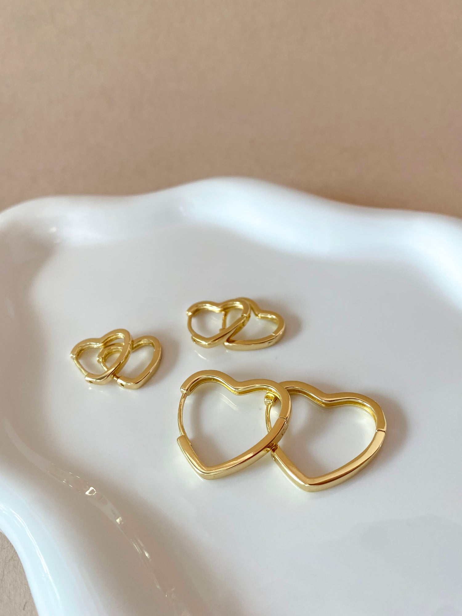 Big, Medium and Little Heart Silhouette Hoops