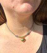 Load image into Gallery viewer, Collar Tejido con Balines y Corazon
