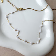 Large Pearls Golden Necklace