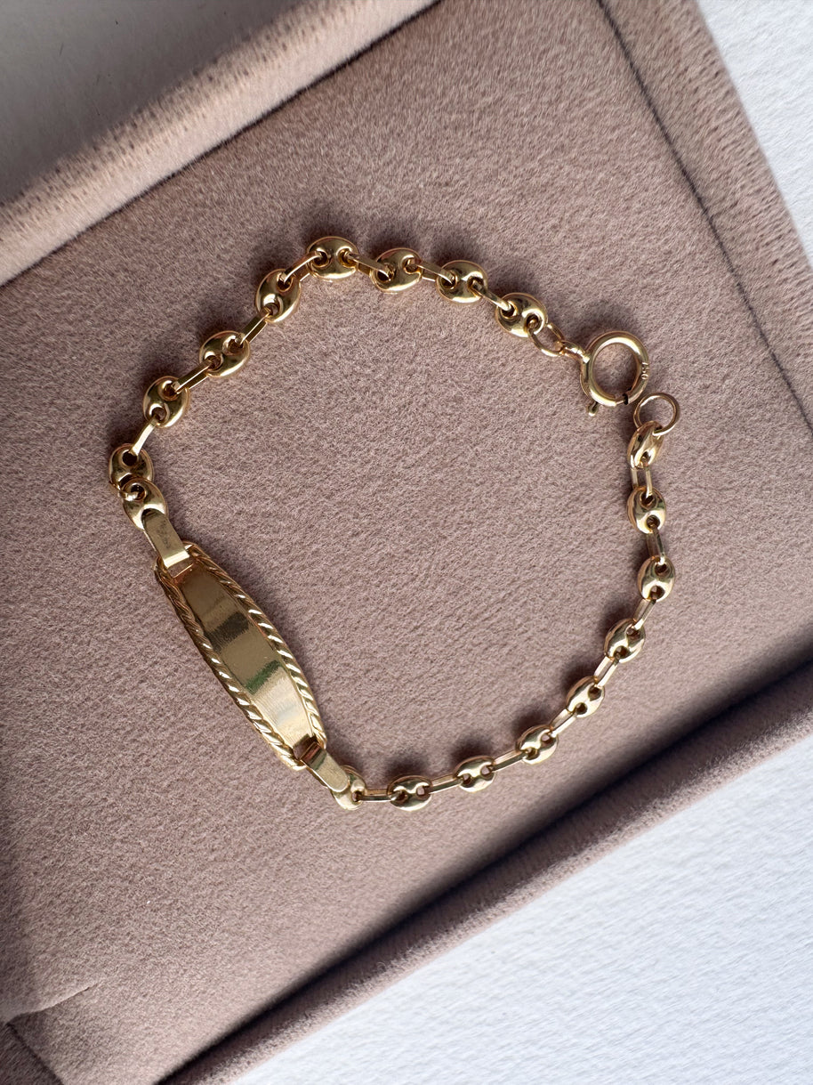 Esclava bebe Grano de Cafe 18K