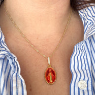 Red Virgin Medal Necklace