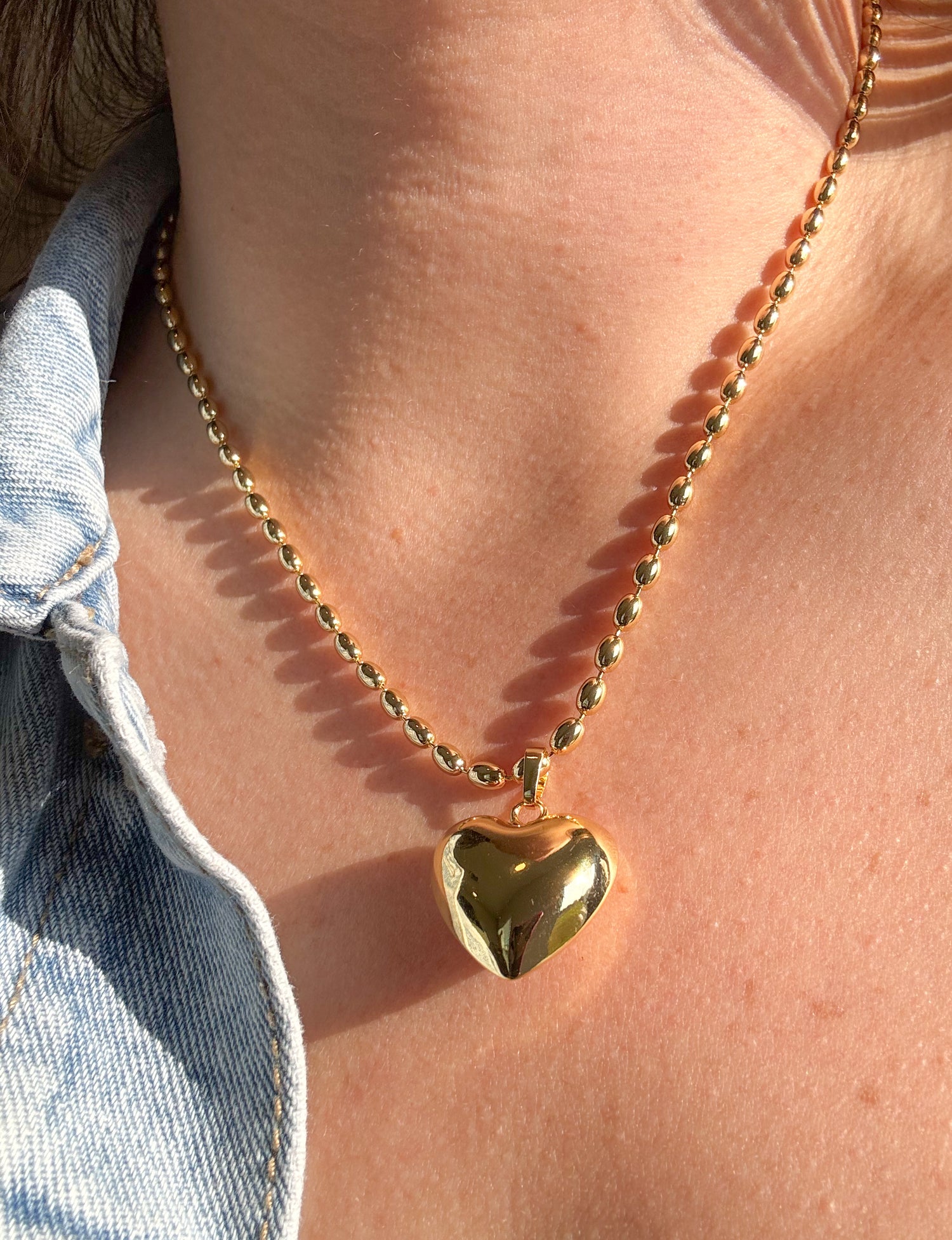 Cadena Corazon Gold Clásico